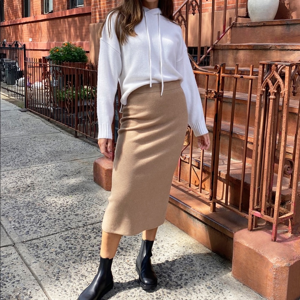 Aritzia Babaton Johan skirt size XS in beige/tan